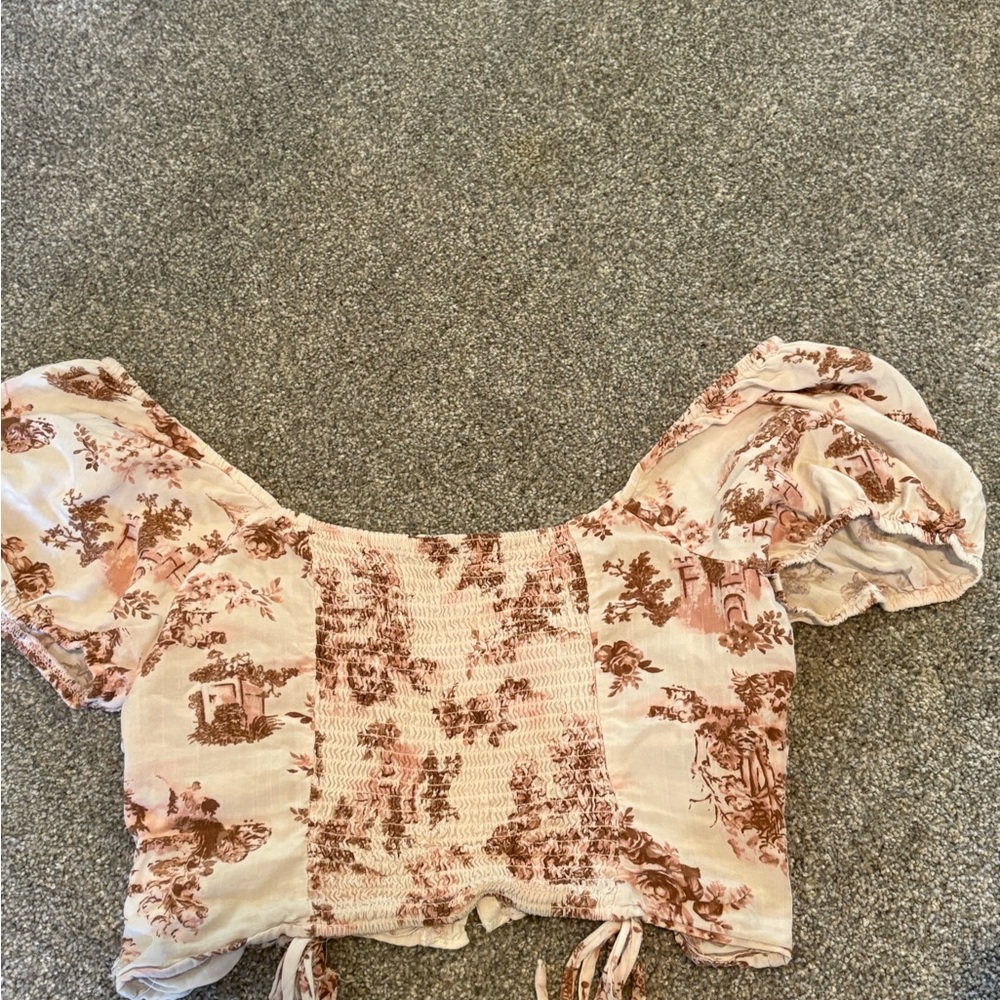 Floral Puff Sleeve Blouse - Picture 3 of 4